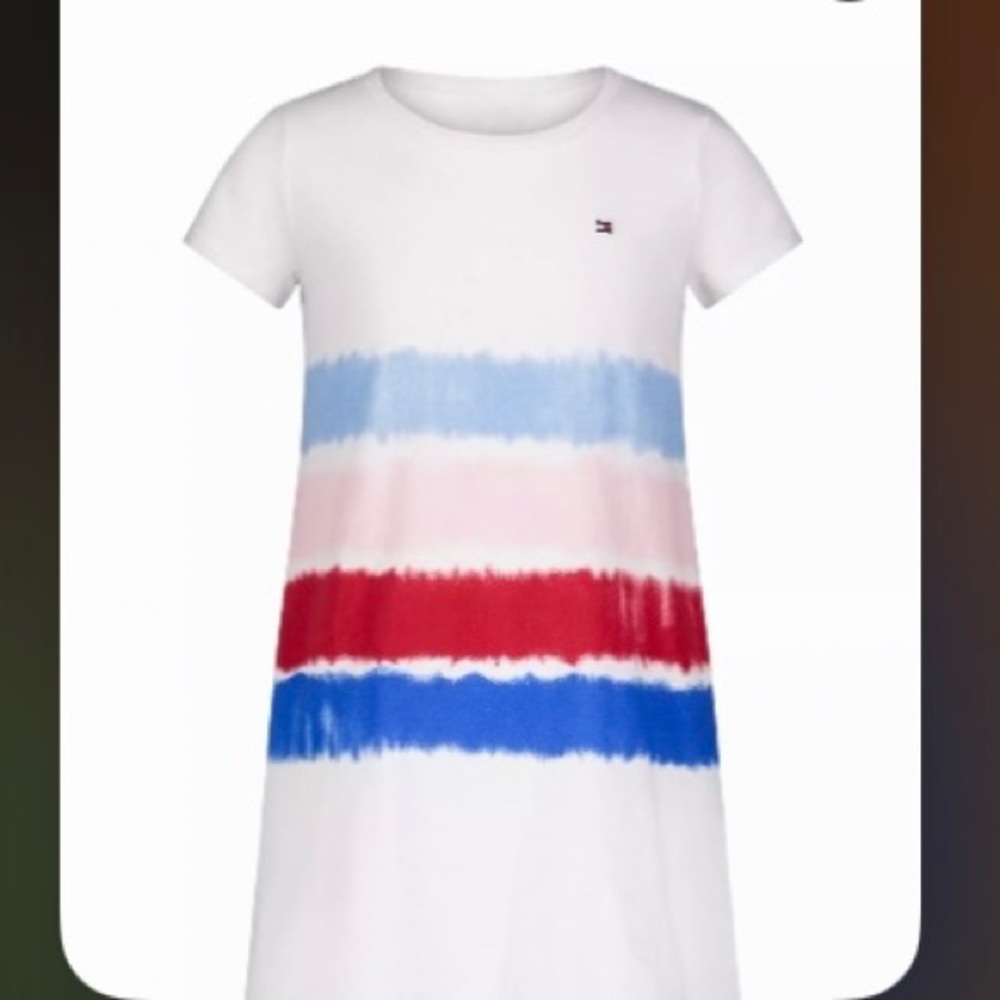 TOMMY HILFIGER Girls Tie Dye T-Shirt Dress Size 6 NEW
